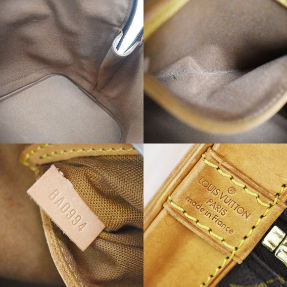 Authentic LOUIS VUITTON LV Logo Alma Hand Bag Monogram Leather Brown France - Picture 10 of 10